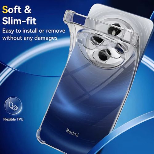 Techsuit - Ütésálló Átlátszó Szilikon - Xiaomi Redmi 14C / Poco C75 - Átlátszó tok