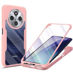   Techsuit - ColorVerse 360 Sorozat + Képernyővédő - Xiaomi Redmi 14C / Poco C75 - Rózsaszín tok