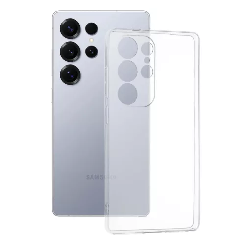 Techsuit - Átlátszó szilikon tok - Samsung Galaxy S25 Ultra - Átlátszó