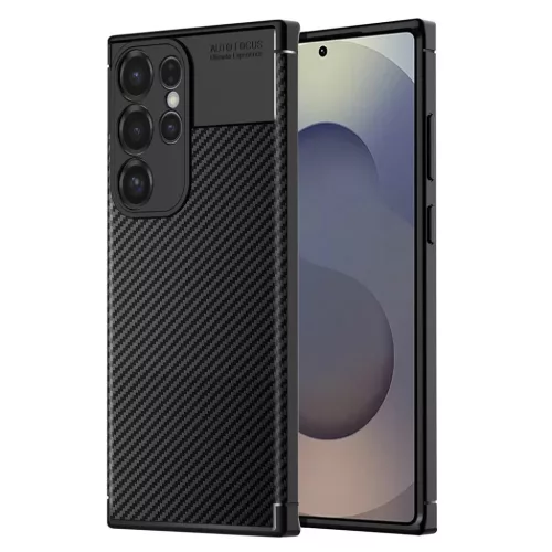 Techsuit - Szénszálas - Samsung Galaxy S25 Ultra - Fekete tok