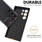 Techsuit - Szénszálas - Samsung Galaxy S25 Ultra - Fekete tok