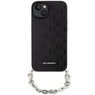 Karl Lagerfeld KLHCP14SSACKLHPK iPhone 14 6.1" fekete/fekete kemény tok Saffiano Monogram Chain