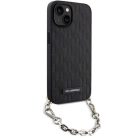 Karl Lagerfeld KLHCP14SSACKLHPK iPhone 14 6.1" fekete/fekete kemény tok Saffiano Monogram Chain