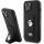 iPhone 15 Plus / 14 Plus Fekete Karl Lagerfeld Gripstand Saffiano Choupette Pins tok