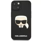 Karl Lagerfeld KLHCP14MKH3DBK iPhone 14 Plus 6.7" fekete / fekete keménytok 3D Rubber Karl's Head tok