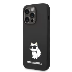   iPhone 14 Pro Max Karl Lagerfeld KLHCP14XSNCHBCK Liquid Silicone Choupette NFT tok fekete