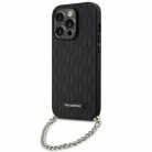 Karl Lagerfeld KLHCP14LSACKLHPK iPhone 14 Pro 6.1" fekete/fekete kemény tok Saffiano Monogram Chain