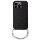 Karl Lagerfeld KLHCP14LSACKLHPK iPhone 14 Pro 6.1" fekete/fekete kemény tok Saffiano Monogram Chain