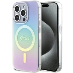   Guess GUHMP15XHITSU iPhone 15 Pro Max 6.7" lila/lila kemény fliptok IML Iridescent MagSafe tok