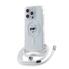 iPhone 15 Pro Max átlátszó Karl Lagerfeld IML Crossbody Choupette Head MagSafe tok