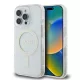 iPhone 16 Pro 6.3" átlátszó Guess GUHMP16LHFGERET keménytok IML Glitter Circle MagSafe tok
