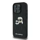 iPhone 16 Pro Fekete Karl Lagerfeld Monogram Karl & Choupette Head Pin tok