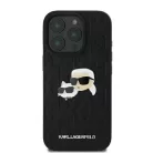 iPhone 16 Pro Fekete Karl Lagerfeld Monogram Karl & Choupette Head Pin tok