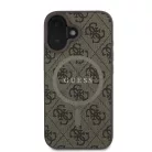 iPhone 16 Barnás Guess PU Bőr 4G Színes Gyűrű MagSafe tok