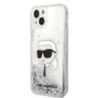 Karl Lagerfeld KLHCP14MLNKHCH iPhone 14 Plus 6.7" ezüst/ezüst keménytok Glitter Karl Head tok
