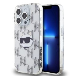   iPhone 15 Pro Max Karl Lagerfeld IML Electroplated Choupette Fej tok átlátszó