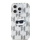 iPhone 15 Pro Max Karl Lagerfeld IML Electroplated Choupette Fej tok átlátszó