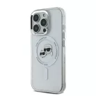 iPhone 16 Pro átlátszó Karl Lagerfeld IML K&CH Heads Metal Frame MagSafe tok