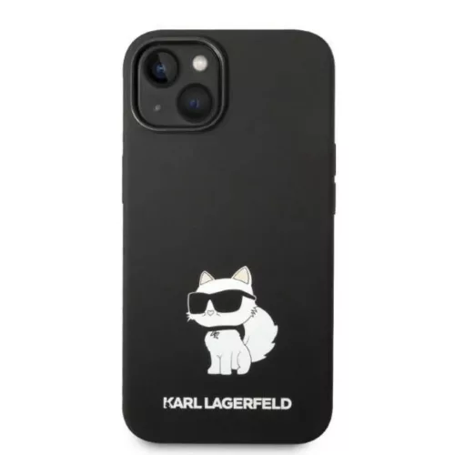 Karl Lagerfeld KLHMP14MSNCHBCK iPhone 14 Plus 6.7" fekete/fekete szilikon Choupette MagSafe tok