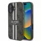 iPhone 16 Barna Eredeti Guess 4G Printed Stripes Ütésálló MagSafe tok GUHMP16SP4RPSW