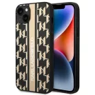 Karl Lagerfeld KLHCP14MPGKLSKW iPhone 14 Plus 6,7" keménytok barna / barna Monogram Csíkos tok