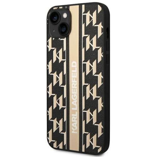 Karl Lagerfeld KLHCP14MPGKLSKW iPhone 14 Plus 6,7" keménytok barna / barna Monogram Csíkos tok