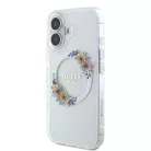 iPhone 16 Plus Átlátszó Guess IML Flowers Wreath MagSafe tok