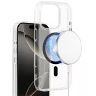 Fényes Magsafe Átlátszó Tok iPhone 16 Pro fekete tok