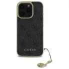 iPhone 16 Pro 6.3" fekete/fekete Guess GUHCP16LGF4GGR tok 4G Charms Collection