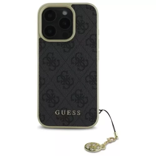 iPhone 16 Pro 6.3" fekete/fekete Guess GUHCP16LGF4GGR tok 4G Charms Collection