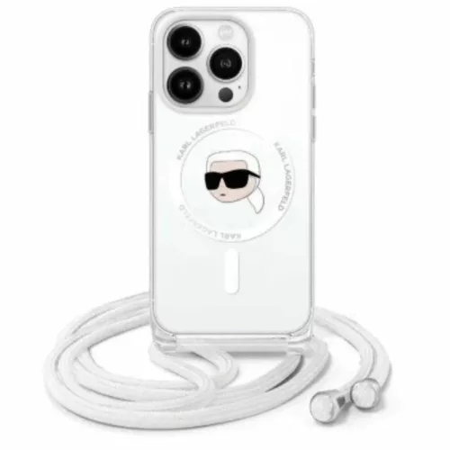 iPhone 16 Pro 6.3" átlátszó Crossbody IML Karl Head Magsafe Karl Lagerfeld KLHMP16LHCKHNT tok