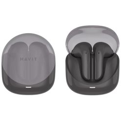   Havit Wireless Earbuds Modern Buds (TW947) - Játékhoz, mikrofonnal, Bluetooth 5.3, TWS, ENC, USB-C, 400mAh - Fekete
