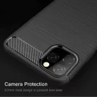 iPhone 11 Techsuit Carbon Silicone - Fekete tok