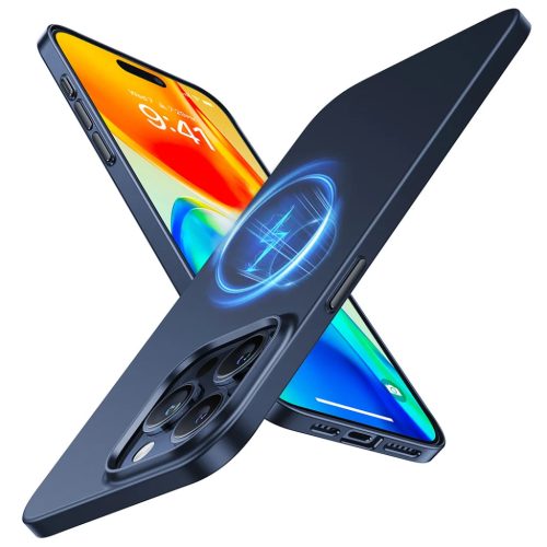 Torras - OriginFit-Mag sorozat - iPhone 15 Pro Max - Sötétkék tok