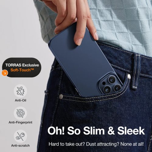 Torras - OriginFit-Mag sorozat - iPhone 15 Pro Max - Sötétkék tok