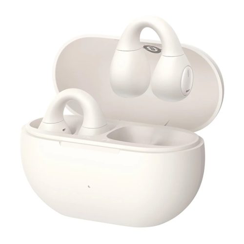 Baseus - Vezeték nélküli fülhallgató Bass 15 Clip (A00079500223-00) - Valódi vezeték nélküli, ENC, Bluetooth 5.4, Nyitott fül, USB-C - Csillagfehér