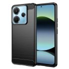 Techsuit - Karbon Szilikon - Xiaomi Redmi Note 14 4G regionális verzió - Fekete tok