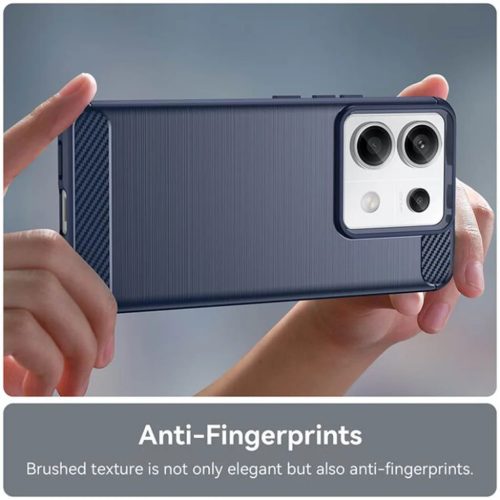 Techsuit - Karbon Szilikon - Xiaomi Redmi Note 14 4G regionális verzió - Fekete tok