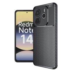   Techsuit - KarbonSzálas - Xiaomi Redmi Note 14 4G - Fekete tok