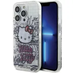   iPhone 14 Pro Max fehér Hello Kitty IML Kitty On Bricks Graffiti tok