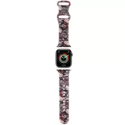   Apple Watch 38/40/41mm Hello Kitty Szilikon Tag Graffiti Szíj - Rózsaszín