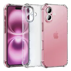   Techsuit - Ütésálló Átlátszó Szilikon - iPhone 16 - Átlátszó tok