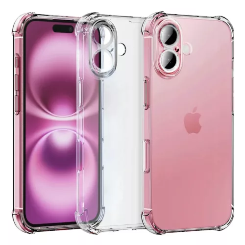 Techsuit - Ütésálló Átlátszó Szilikon - iPhone 16 - Átlátszó tok