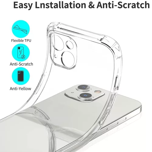 Techsuit - Ütésálló Átlátszó Szilikon - iPhone 16 - Átlátszó tok