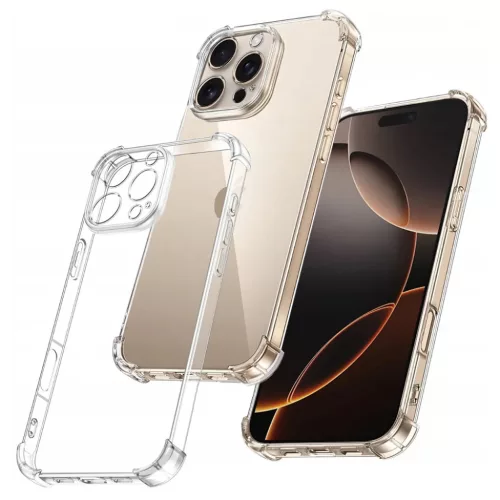 Techsuit - Ütésálló Átlátszó Szilikon Tok - iPhone 16 Pro - Átlátszó tok