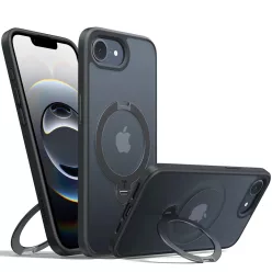 Torras - Ostand Spin Sorozat - iPhone 16e/17e - Fekete tok
