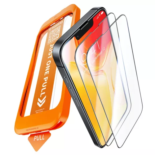 Torras - GlassGo Telepítő Mester (2 darab) - iPhone 16e/17e - Átlátszó üvegfólia