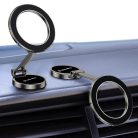 Techsuit - TitanMagX (S13) autós tartó - műszerfalra és asztalra, MagSafe kompatibilis, összecsukható, állítható, 3M ragasztóval - Szürke