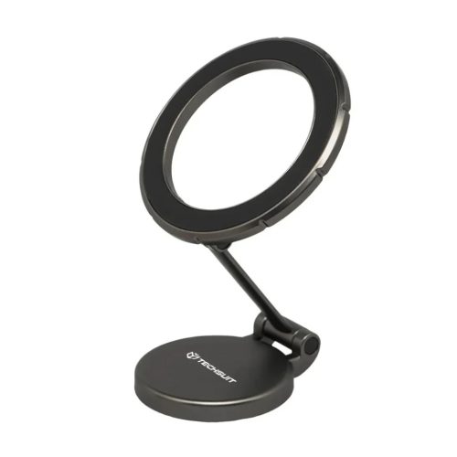 Techsuit - TitanMagX (S13) autós tartó - műszerfalra és asztalra, MagSafe kompatibilis, összecsukható, állítható, 3M ragasztóval - Szürke