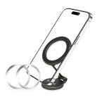 Techsuit - TitanMagX (S13) autós tartó - műszerfalra és asztalra, MagSafe kompatibilis, összecsukható, állítható, 3M ragasztóval - Szürke